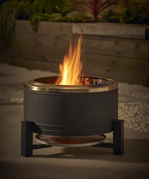 Low smoke Steel Matt Black Firepit