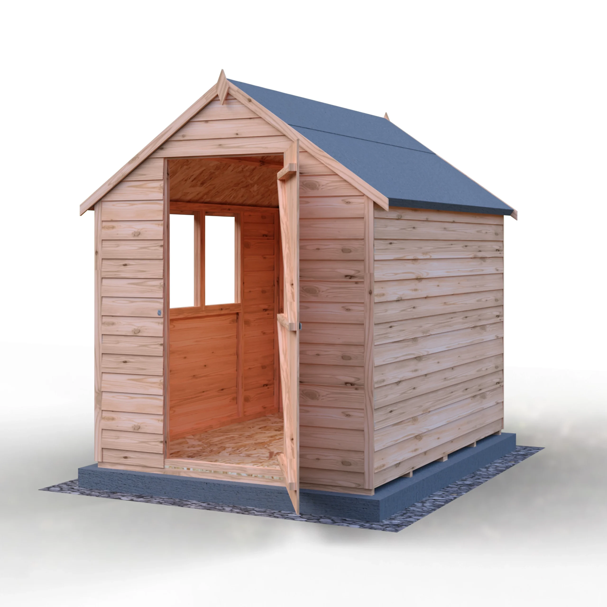 Shire Value Shed, Overlap 7x5 Single Door, Garden Wood Shed with Window - Image 2
